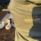 Duck in the flower garden embroidered hoodie ages 1 - 6